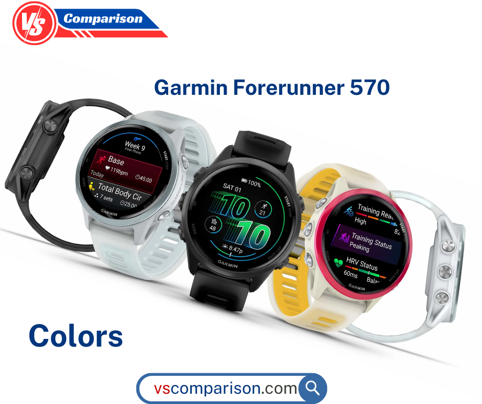 Garmin Forerunner 570 colors range