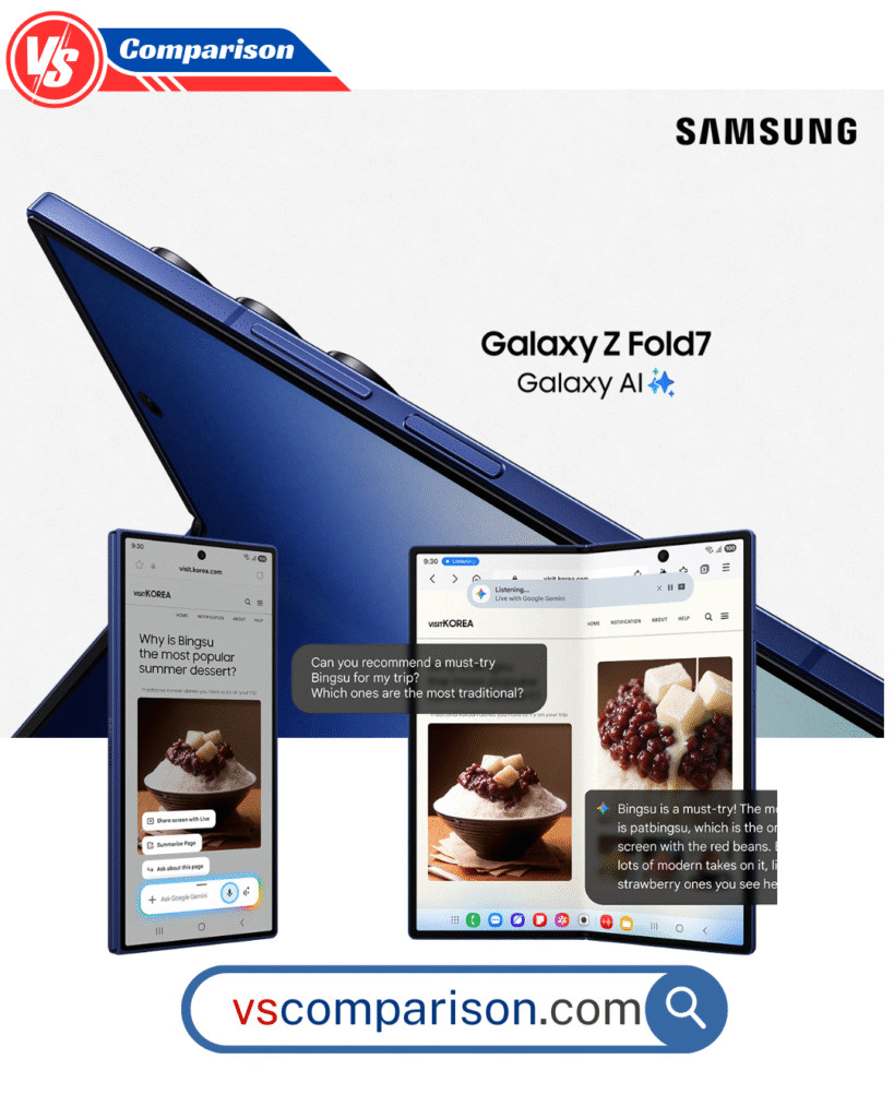 Samsung Galaxy Z Fold7 Review: folded and unfolded views