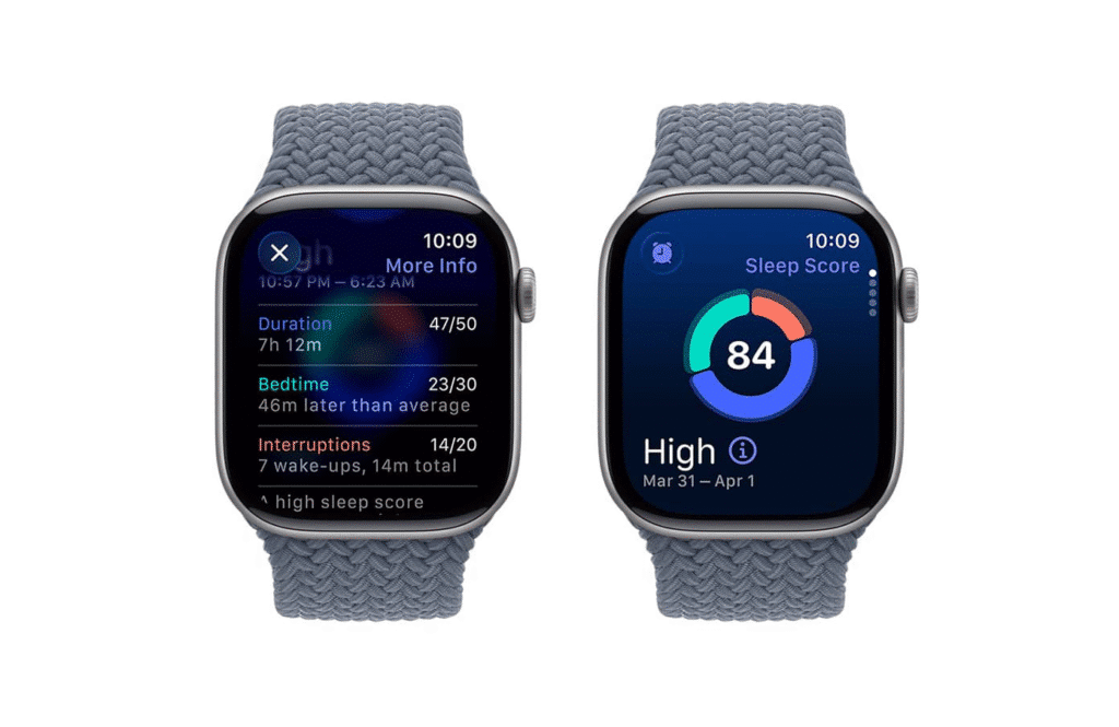 Apple watch series 11 sleep analysis screenshot.