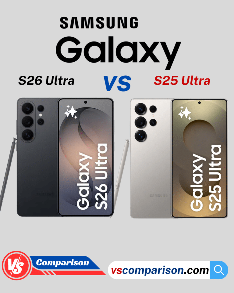 Samsung Galaxy S26 Ultra vs S25 Ultra side by side.