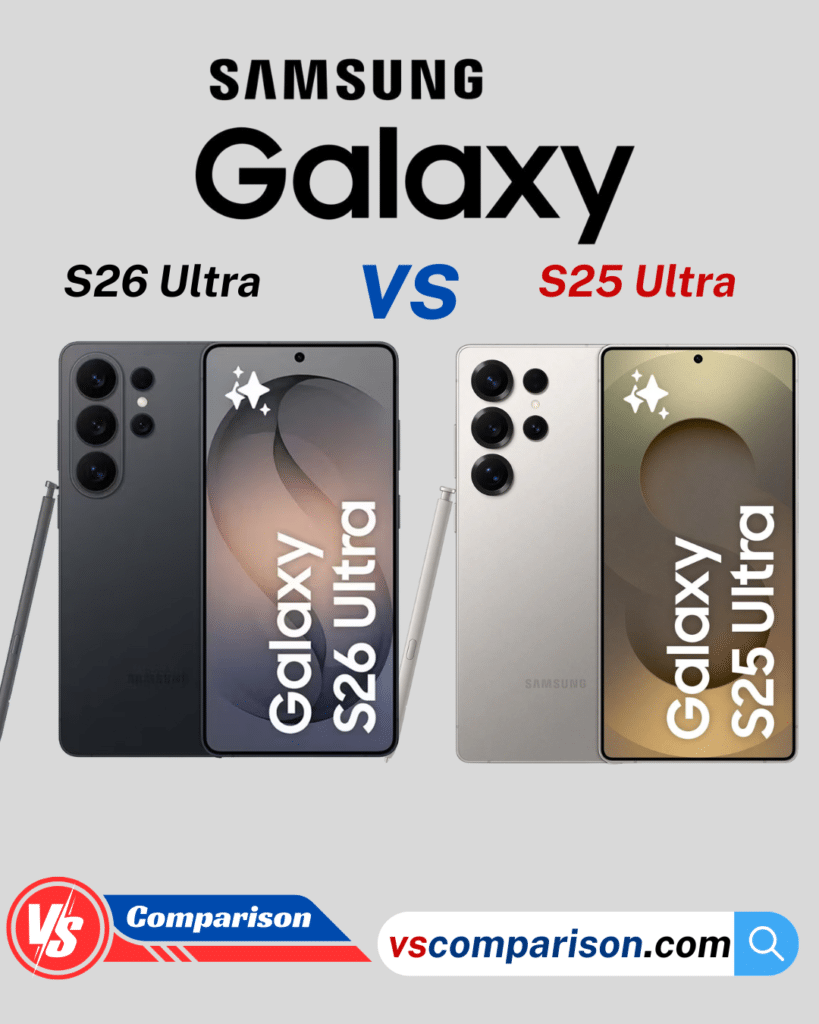 Galaxy S26 Ultra vs S25 Ultra side by side