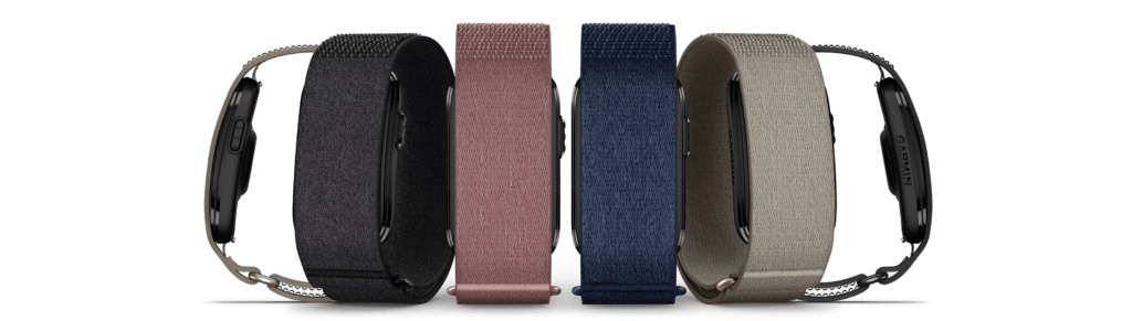 Garmin CIRQA Colors: Black, Mauve, Captain Blue, French Grey
