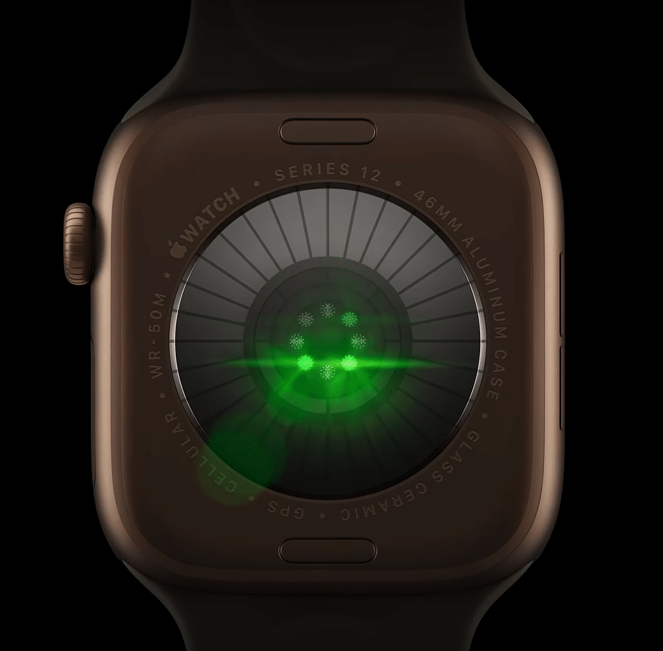 Health sensor on back of Apple Watch series 12 Same as Apple Watch Ultra 4